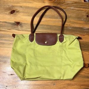 Longchamp Chartreuse Le Pliage Small Washable Tote